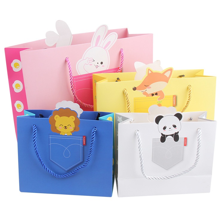 

Cute Animal Paper Bag for Birthday Gift - Goodie Bag Aesthetic