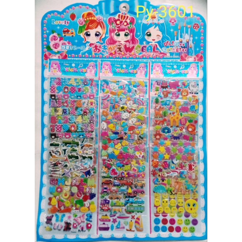 

sticker timbul lucu/sticker karakter/sticker anak lucu ( 1 layer=18 pcs )