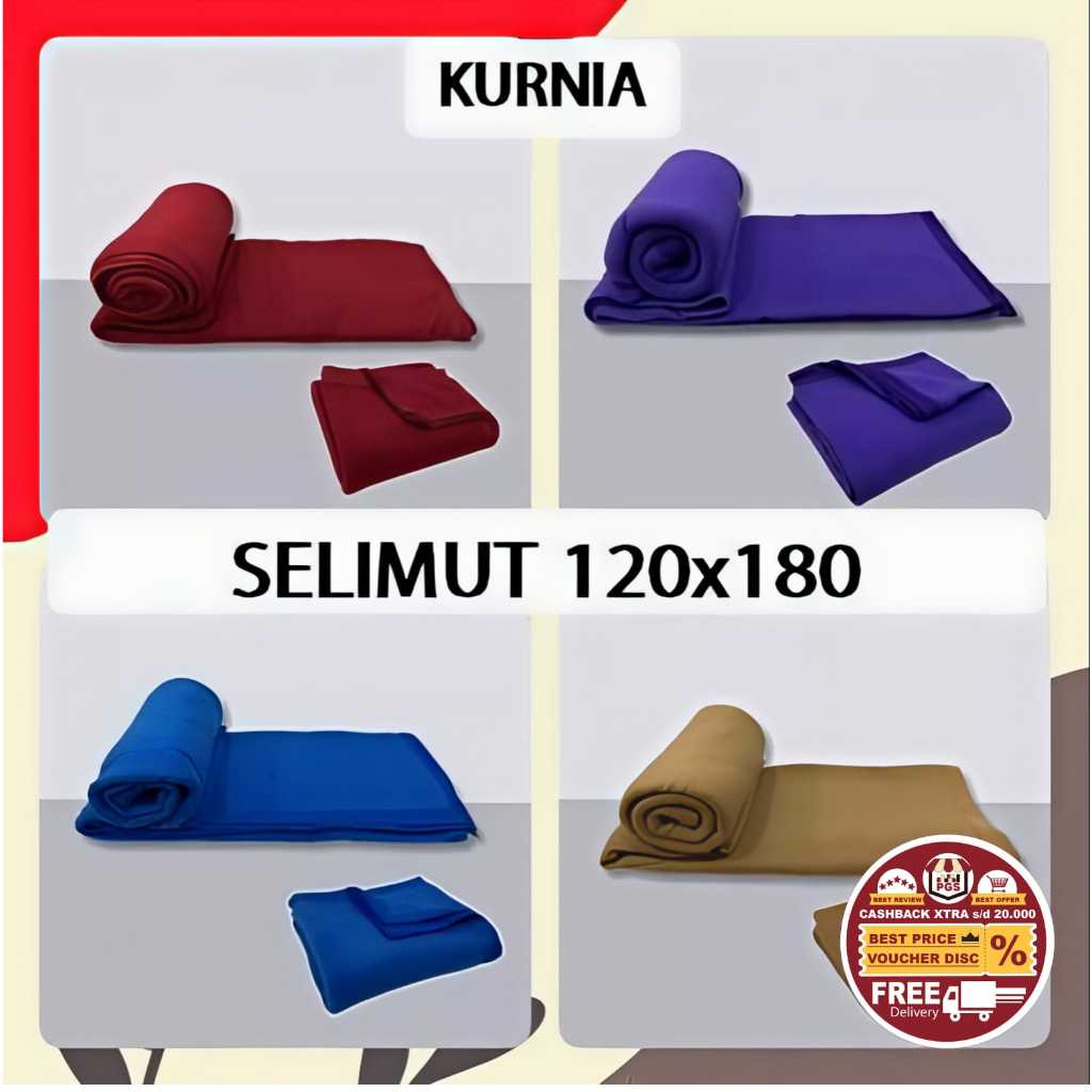 Selimut Polos uk 120x180 KURNIA Fleece Yatis Flanel Rumah Sakit Hotel Klinik uk 120x180 cm Brown Gre