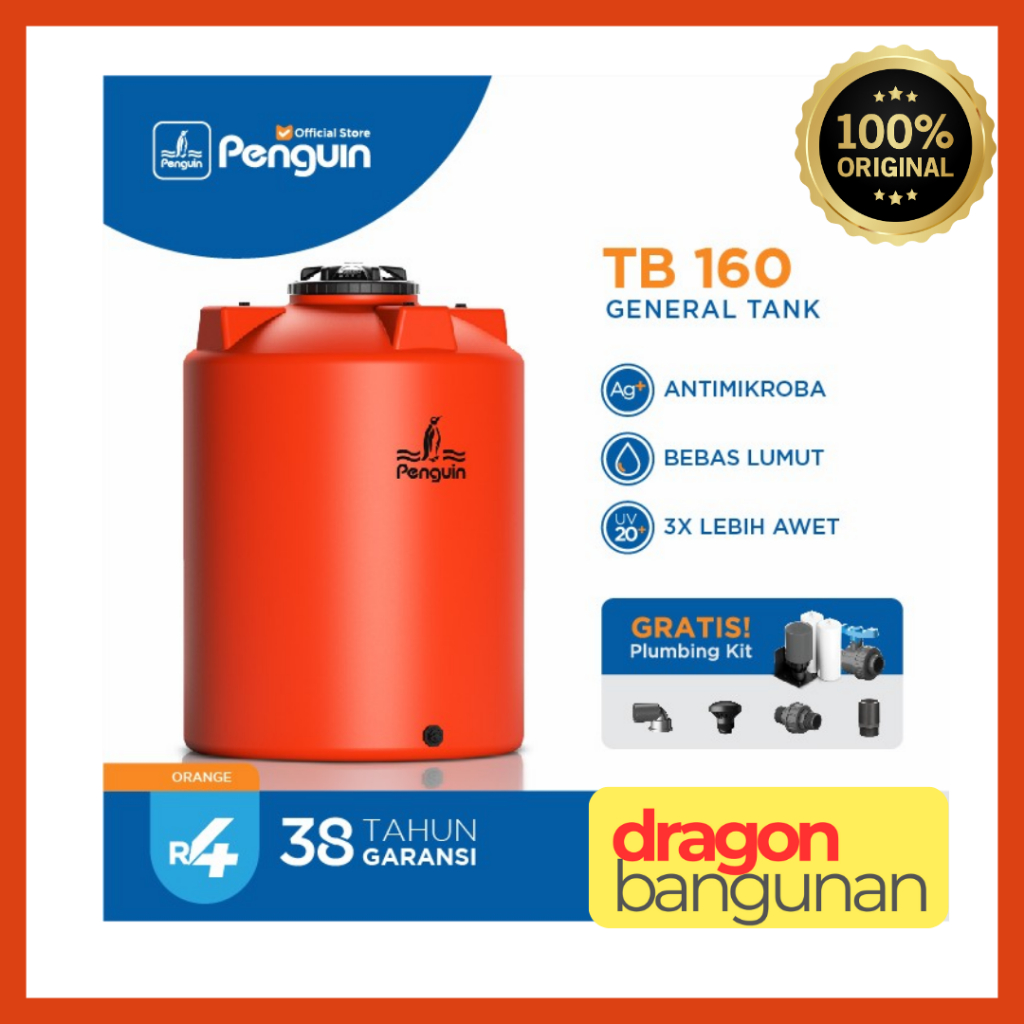 Tangki Air Penguin TB 160 Orange / Toren Air Penguin 1550 Liter / Tandon Air