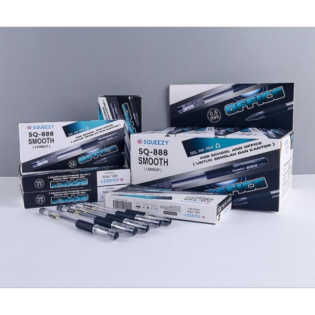 

Menko - Pena Ball Point Pen Maxxis Tinta Merah / Oil Gel Menko Gp-100 0.5 mm Tinta Hitam / Pena Gel Squeezy sq-888 isi 12pcs per pak