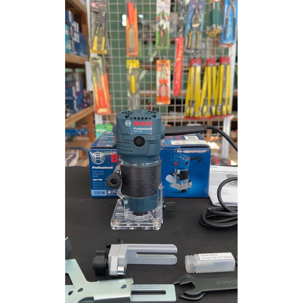 BOSCH GKF550 MESIN ROUTER TRIMMER PROFIL KAYU / MESIN TRIMMER PROFIL KAYU BOSCH GKF550