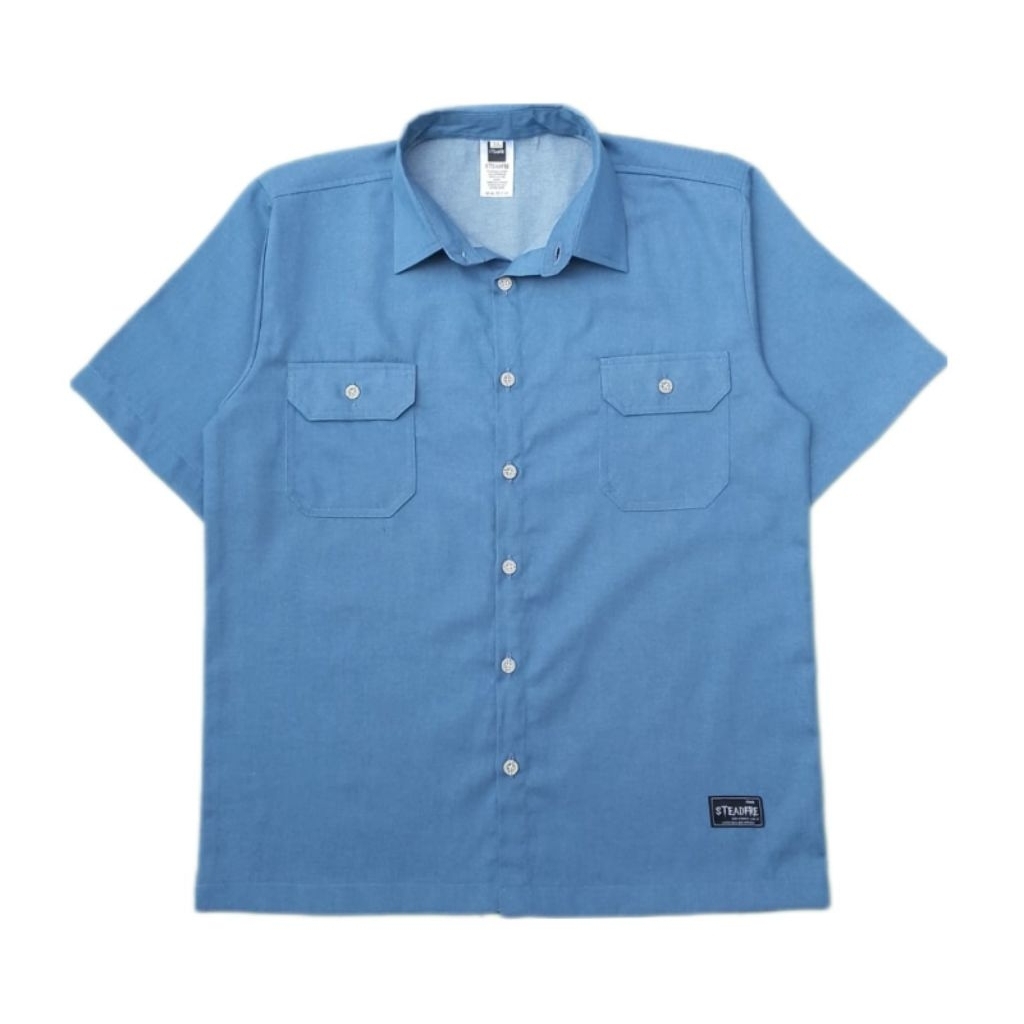 [SEDANG HITS] KEMEJA WORKSHIRT BASIC DENIM POLOS