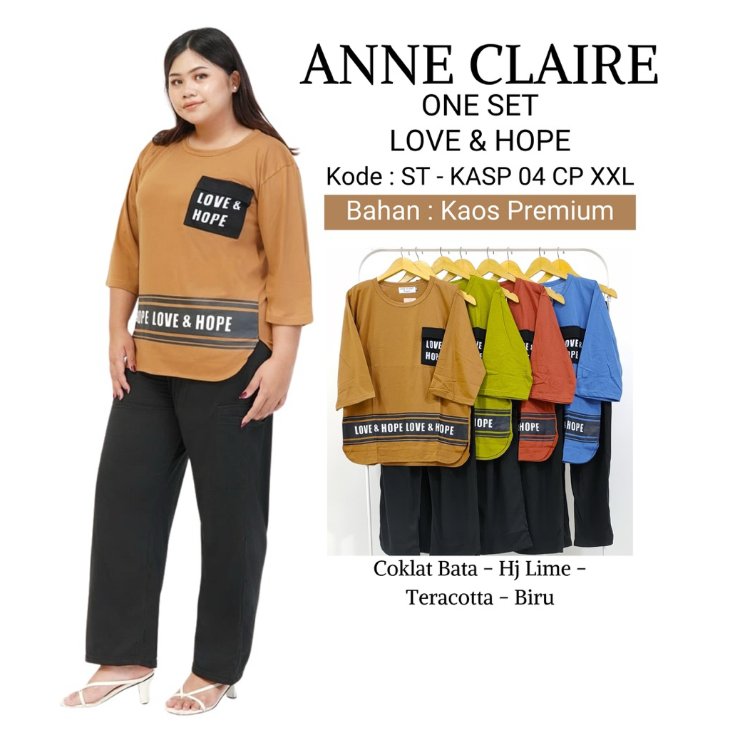 One Set | Celana Kaos JUMBO | Setelan Wanita | ANNE CLAIRE