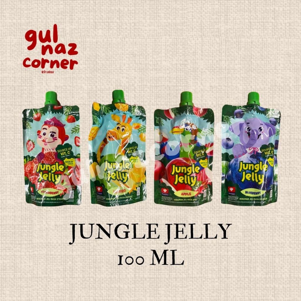 

[ FREE BUBBLE WRAP ] JUNGLE JELLY 100 ML | STRAWBERRY MANGO APPLE BLUEBERRY