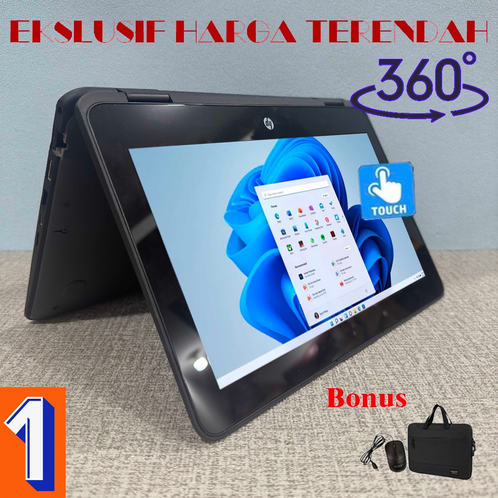 Laptop HP Probook X360 11 G1/11G2 EE Touchscreen 2in1 Core i5 M3 Celeron Pentium RAM 4/8GB SSD 128GB