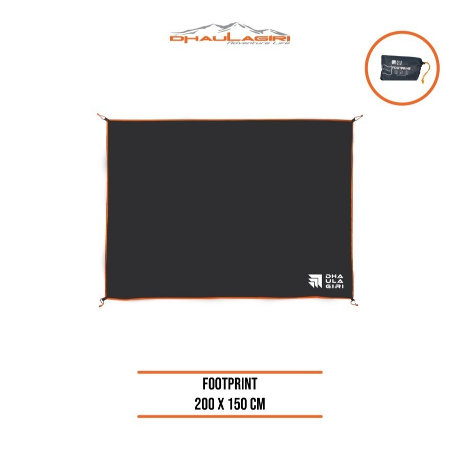 Alas Tenda Footprint 150 x 200 Cm Waterproof Multifungsi Dan Praktis - Alas Tenda Ultralight Dhaulag
