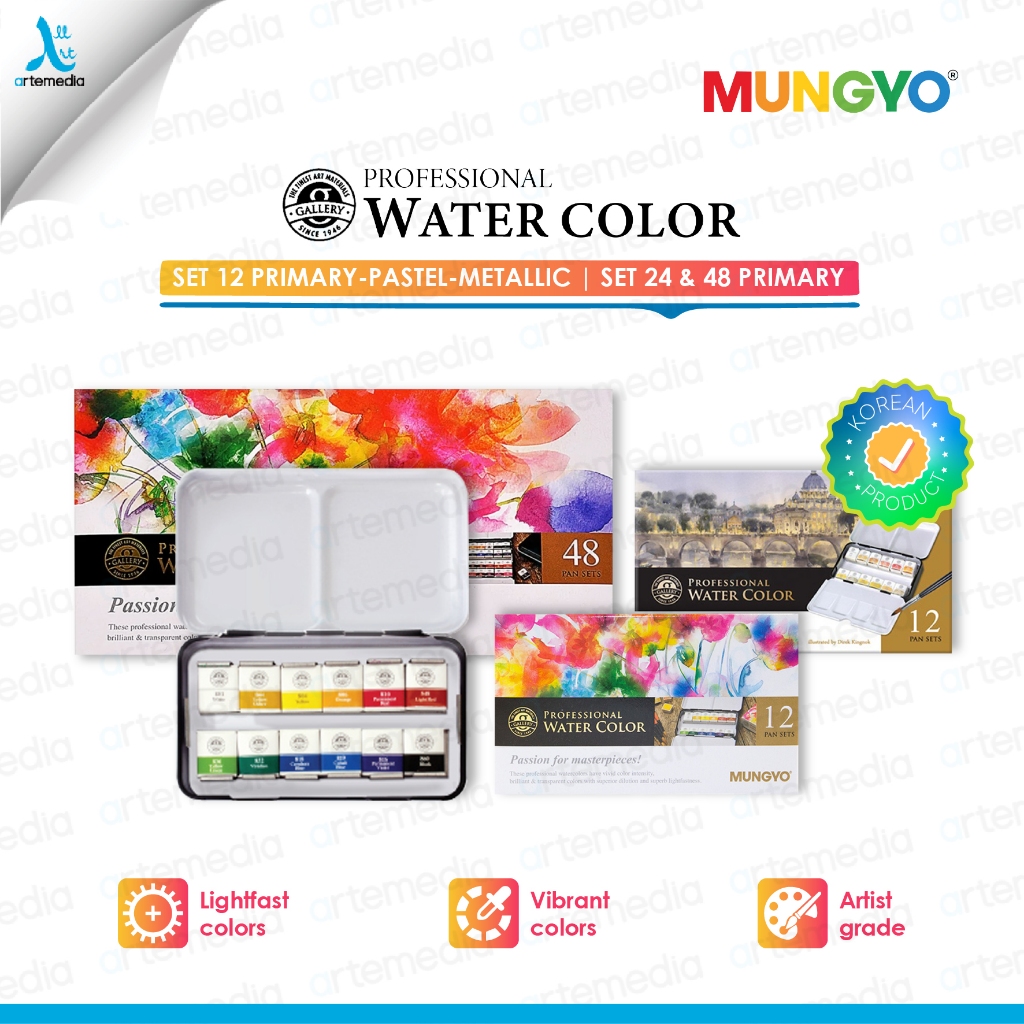

Mungyo Gallery Professional Watercolor Half Pan Set Cat Air Travel Set Korea