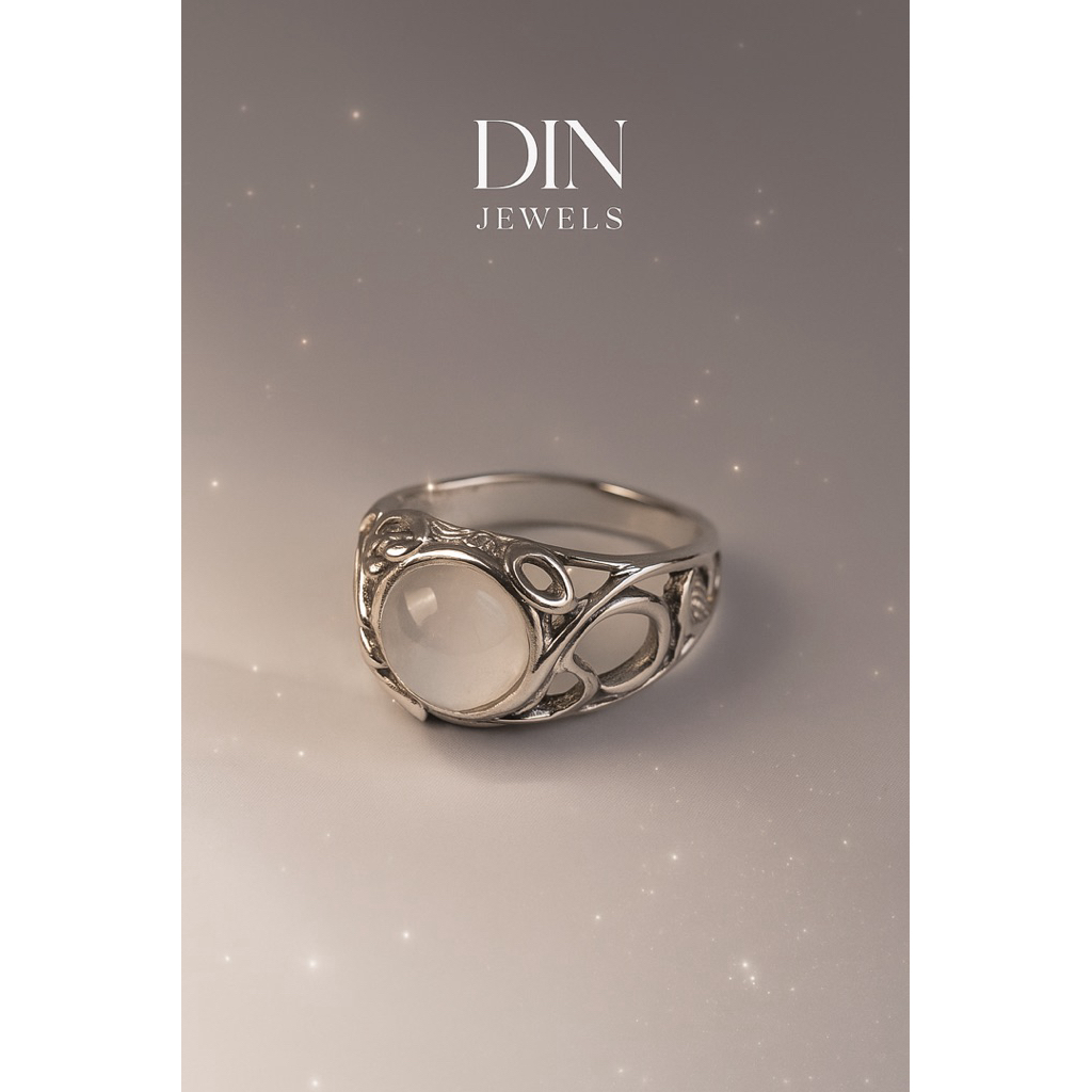 DIN JEWELS - Cincin Batu Permata Cantik | Cincin Wanita Korea Fashion Aksesoris | Cincin Murah Elega