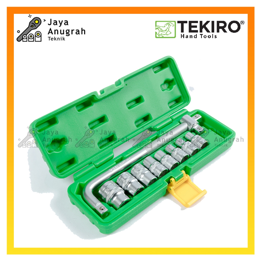 Kunci Sock Set Tekiro 10pcs 8-24mm 12pt 1/2 inch PVC / Kunci Shock Set / Sok Set / Socket Set