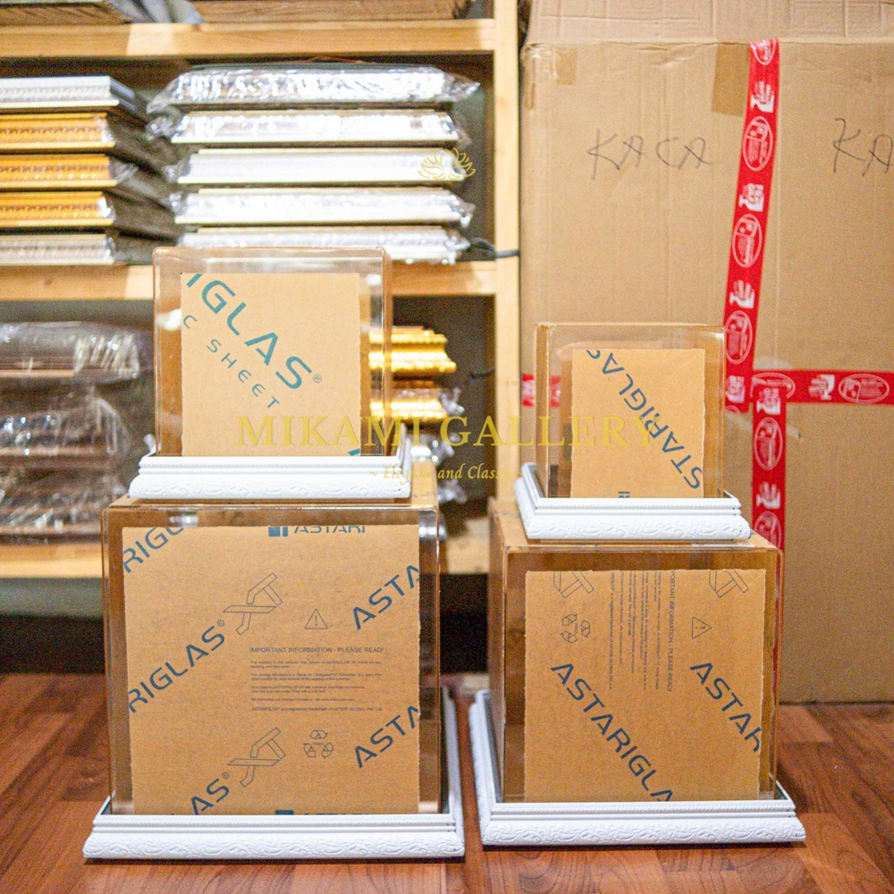 Kotak Hantaran Akrilik Baki fiber 4 cm / Seserahan Akrilik / Seserahan Baki Fiber