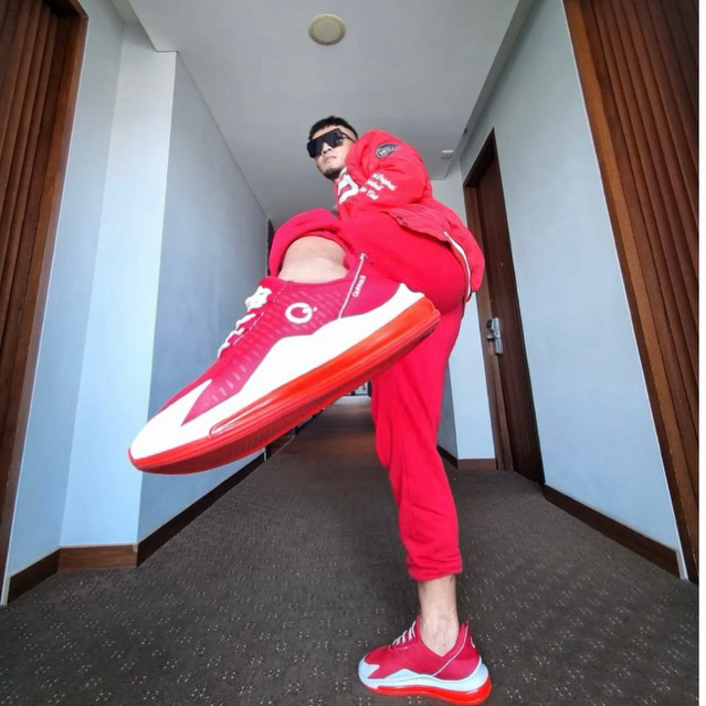 Murah  Qahhar.Id Leo (Merah Putih)Sepatu Merah Putih Agustusan Pria Wanita / Sepatu Running