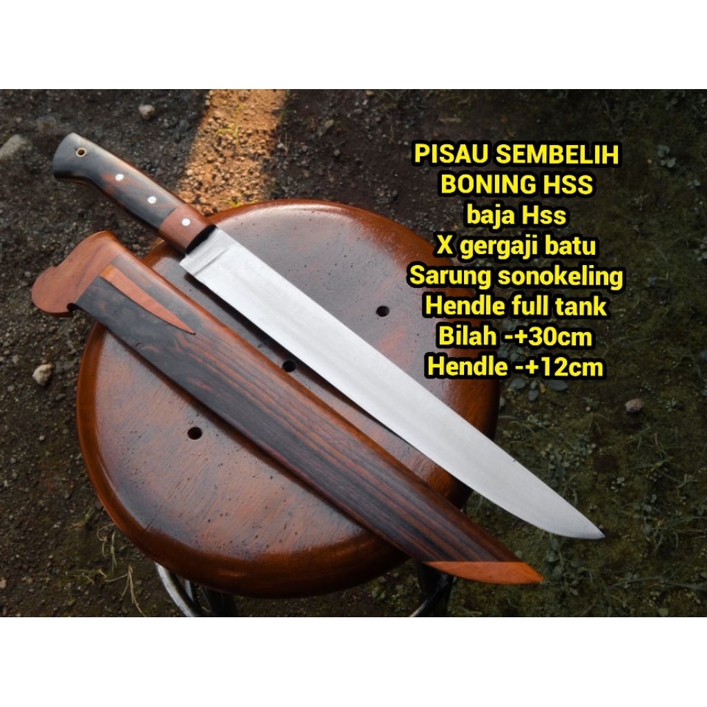 Pisau dapur boning hss pisau sembelih hss full tank