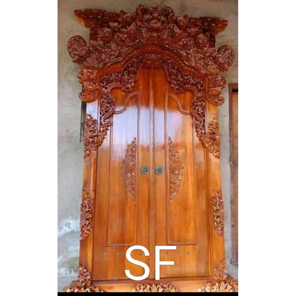 kusen pintu ukir bali kayu jati asli pengraji jepara jawa tengah