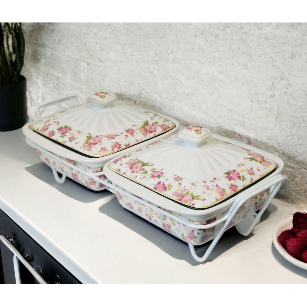 Wadah saji Vicenza Ha43 MELATI, FOOD WARMER Persegi Clara, PENGHANGAT MAKANAN perangkat makan (Food 