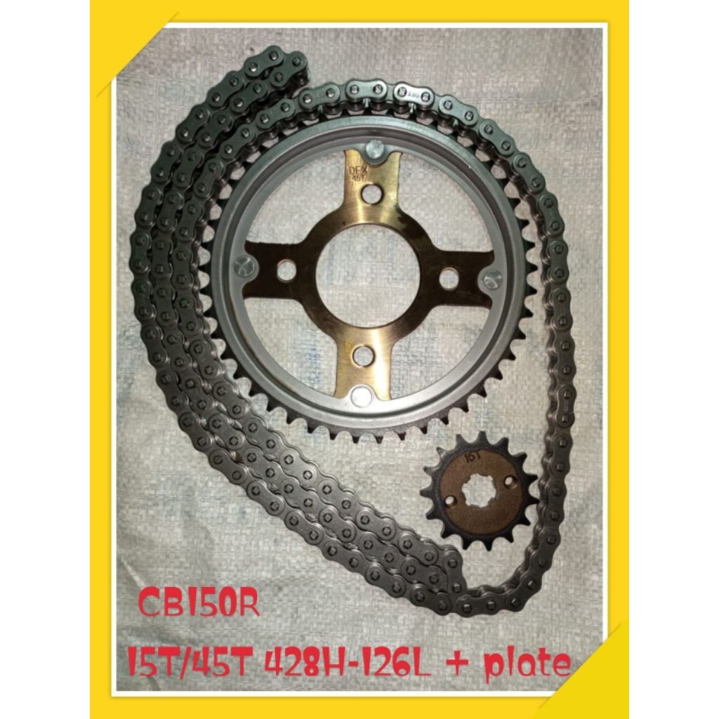 gear set cb-150r gear rantai paket cb-150r