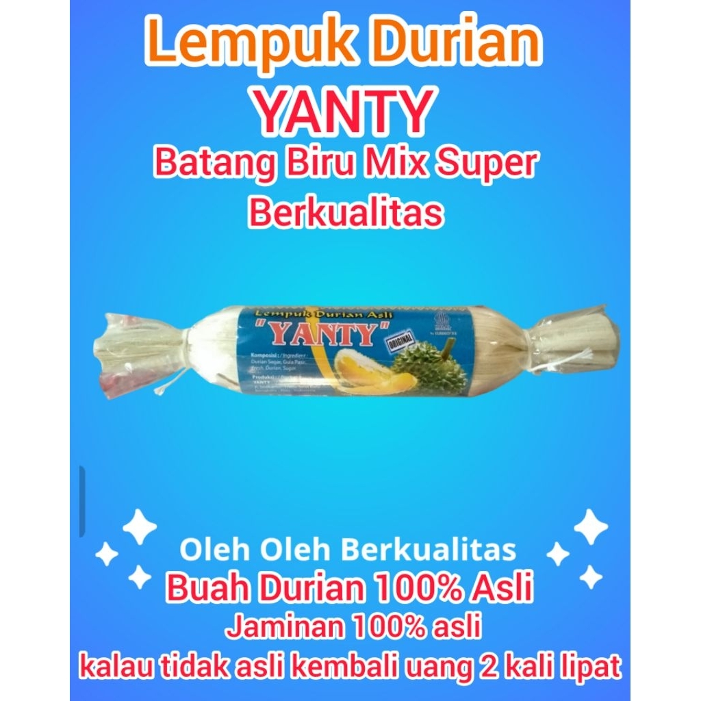 

Lempuk Durian Yanty Batang Biru Mix Super Oleh Oleh Bengkalis Berkualitas