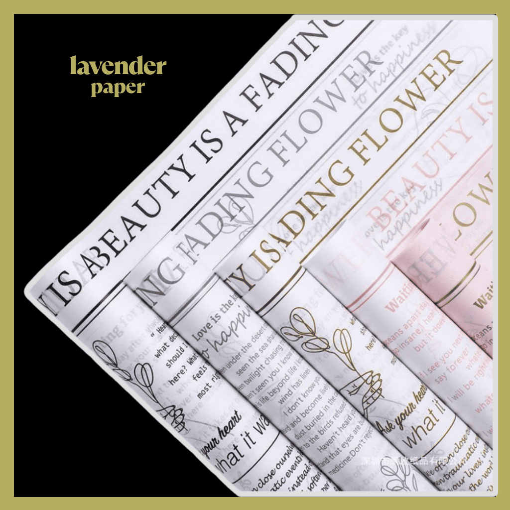 

Kertas Buket Bunga Motif Koran News Paper Color Flower Wrapping Pearl Pear Paper Sydney Cellophane KB095