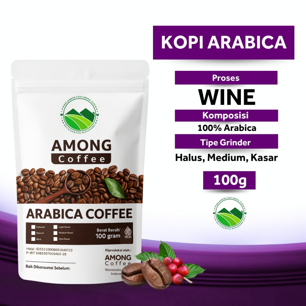 

Kopi Bubuk Arabica Wine Temanggung Proses Asli Rasa Manis Kualitas Baik