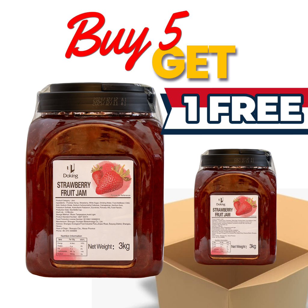 

PROMO KEMERDEKAAN BELI 5 GRATIS 1 - Doking Strawberry Jam – 3 KG