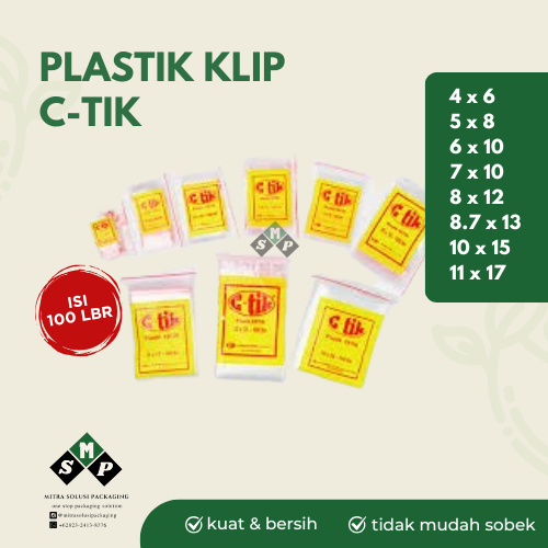 (100 PCS) PLASTIK KLIP CTIK 4x6 5x8 6x10 7x10 8x12 8.7x13 10x15 11x17 / PLASTIK KLIP ZIPLOCK / PLAST