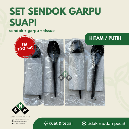 [ 100 SET ] SENDOK GARPU SET SUAPI / SET SENDOK GARPU TISSUE SUAPI / CUTLERIES SET SUAPI / SET ALAT 