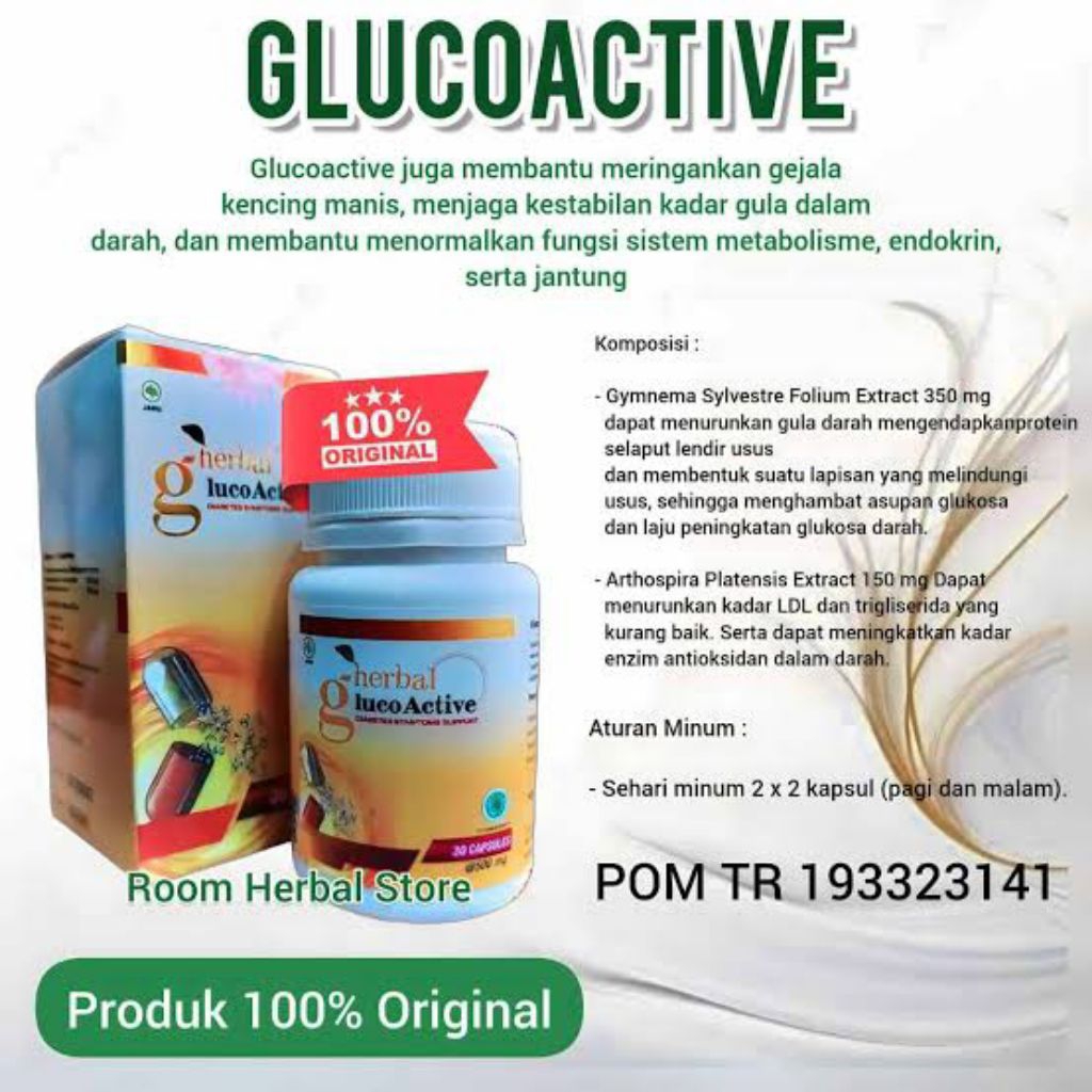 GLUCOACTIVE Original Herbal Untuk Diabetes