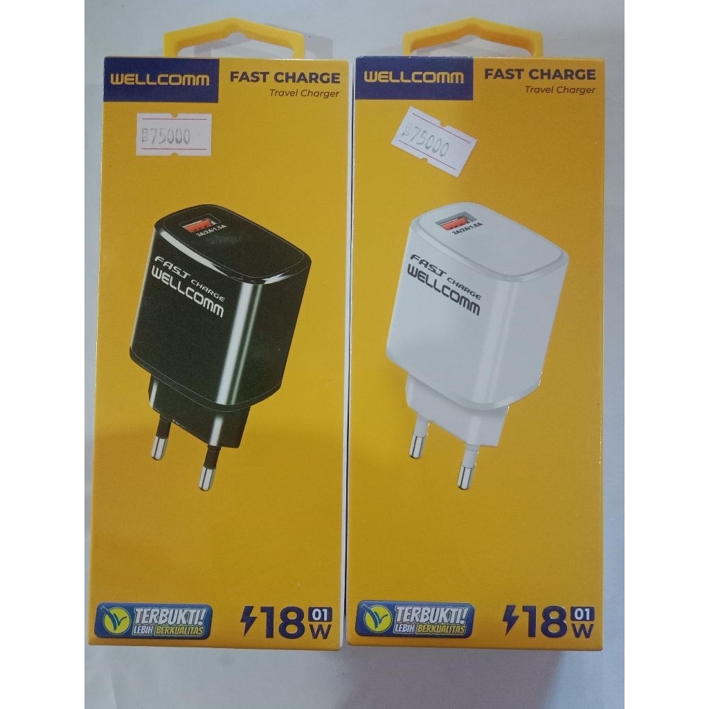 FAST CHARGER WELLCOMM 18W TYPE-C