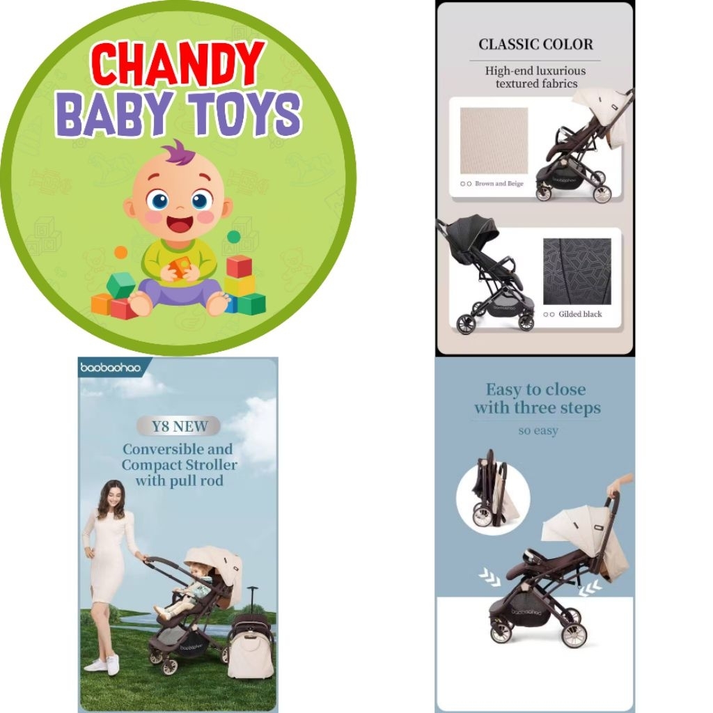 BAOBAOHAO MAGIC STROLLER BABY Y8 (Cabin size)
