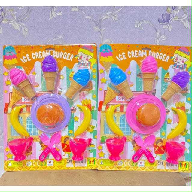 KIDZOONA- MAINAN ICE CREAM BURGER FASE FOOD (YY901B)