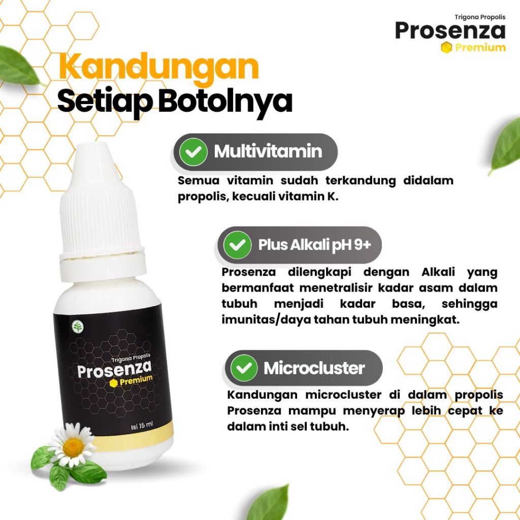 TERBARU PROPOLIS PROSENZA PREMIUM PLUS ALKALI 100% ORIGINAL OBAT HERBAL DIABETES ASAM URAT