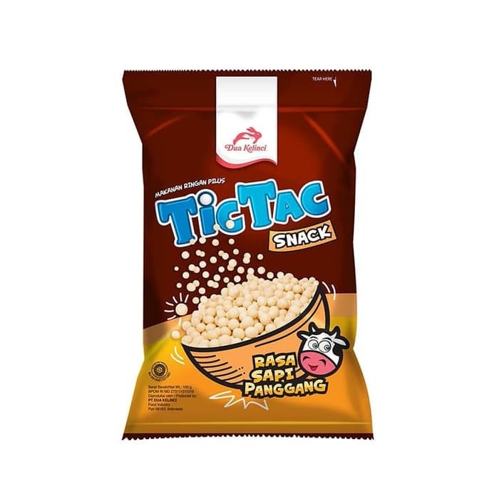 

[oddsolshop] pekanbaru/Dua Kelinci Tic Tac Snack 90GR Rasa Sapi Panggang Grilled