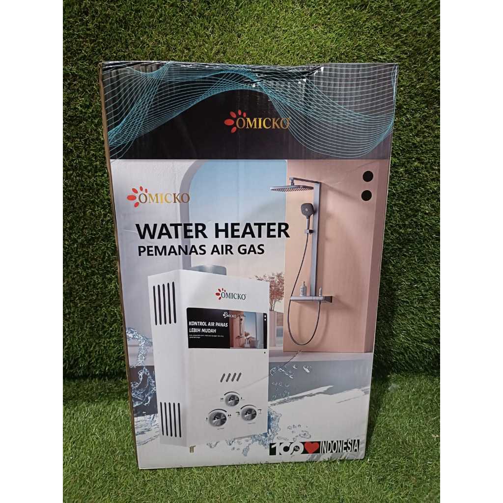 GRATIS SELANG DAN SHOWER OMICKO Water Heater Gas 8801 / PEMANAS AIR GAS OTOMATIS