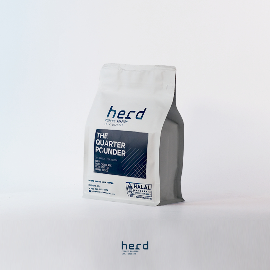 

Biji Kopi Arabika Robusta The Quarter Pounder 250 GR Es Kopi Susu Espresso Blend