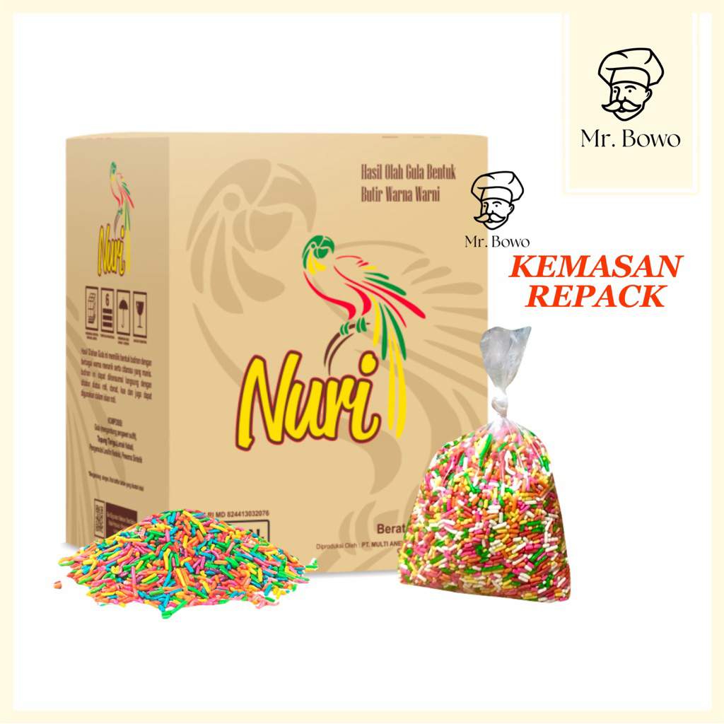 

Nuri Meses Warna Warni (Kemasan Repack) (250g, 500g, 1kg)