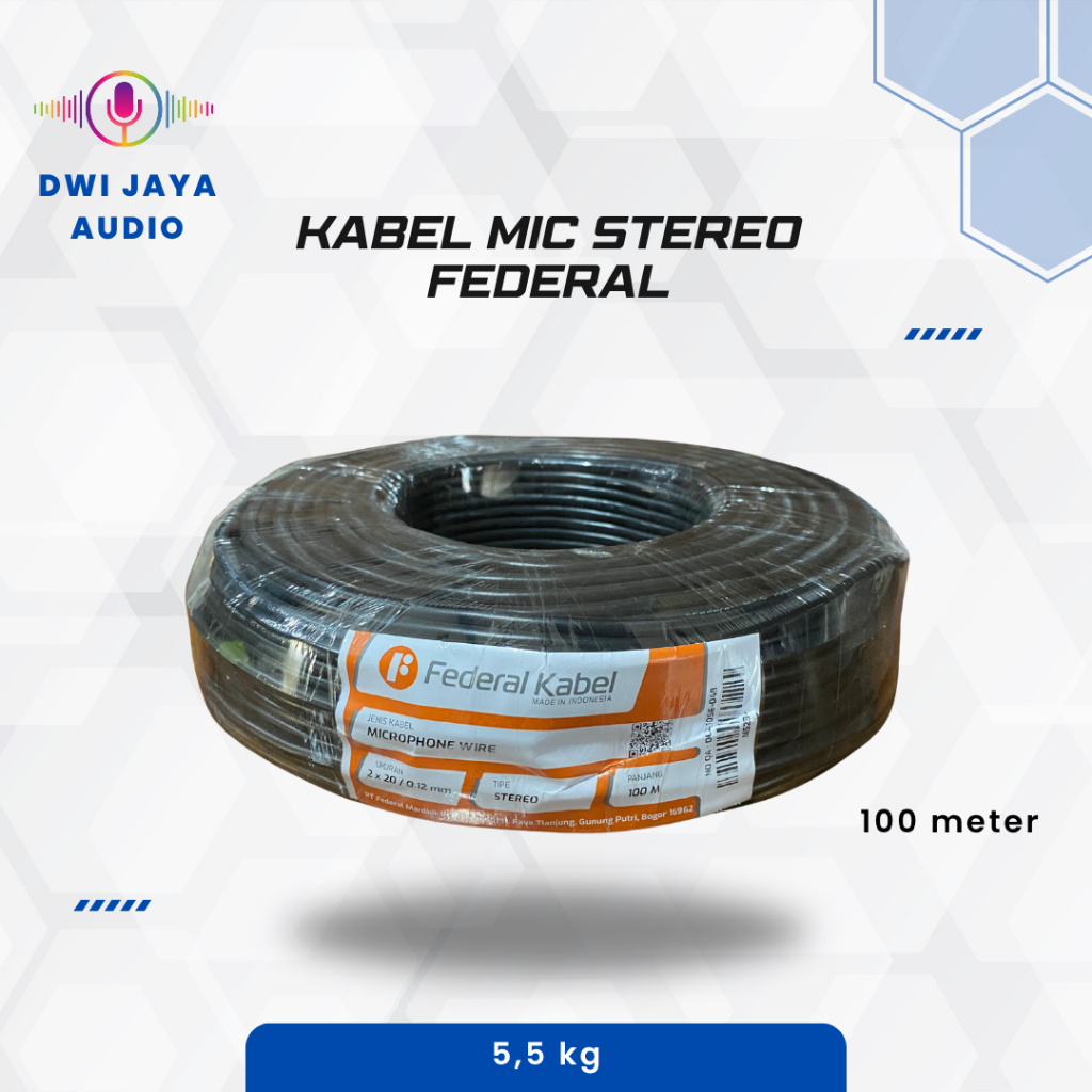 Federal Kabel Mic Stereo 100 Meter