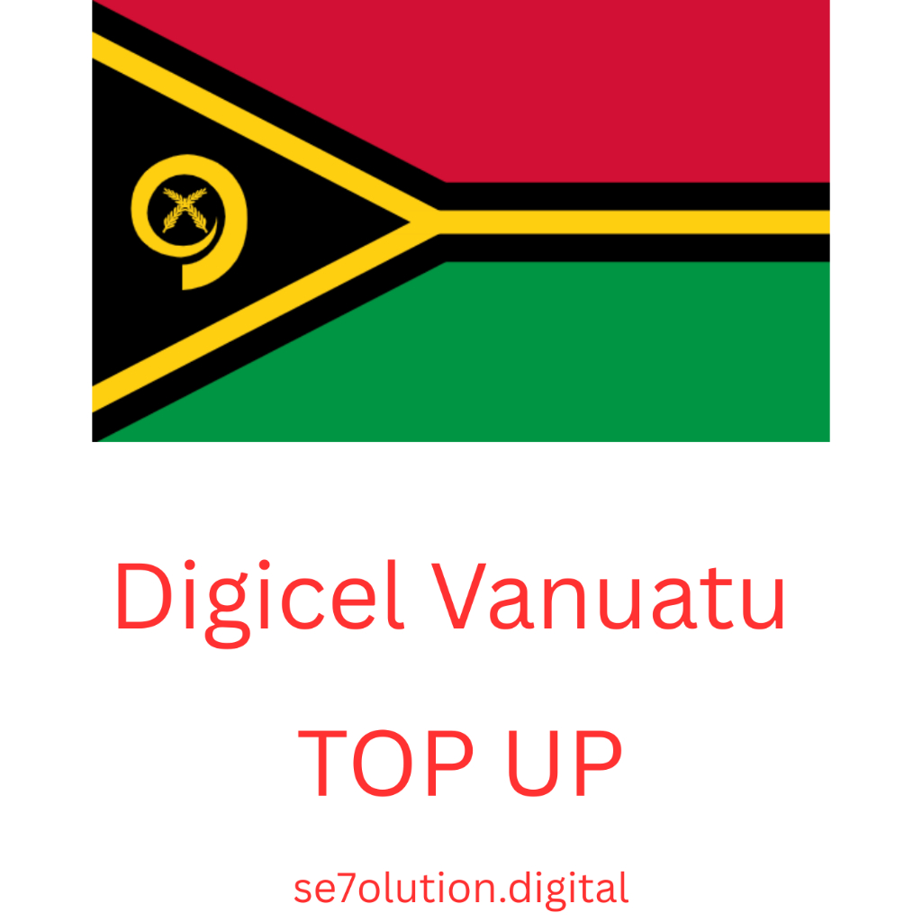 Pulsa Elektrik Prepaid Isi Ulang Reload Digicel Negara Vanuatu 500 VUV | 600 VUV | 700 VUV | 800 VUV