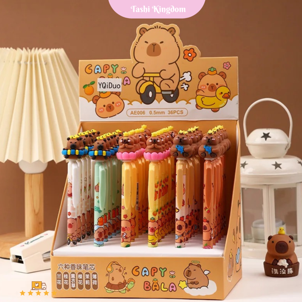 

(3 pcs) Pen capybara cetek pulpen kapibara pena gel capybara premium pen school alat tulis capybara
