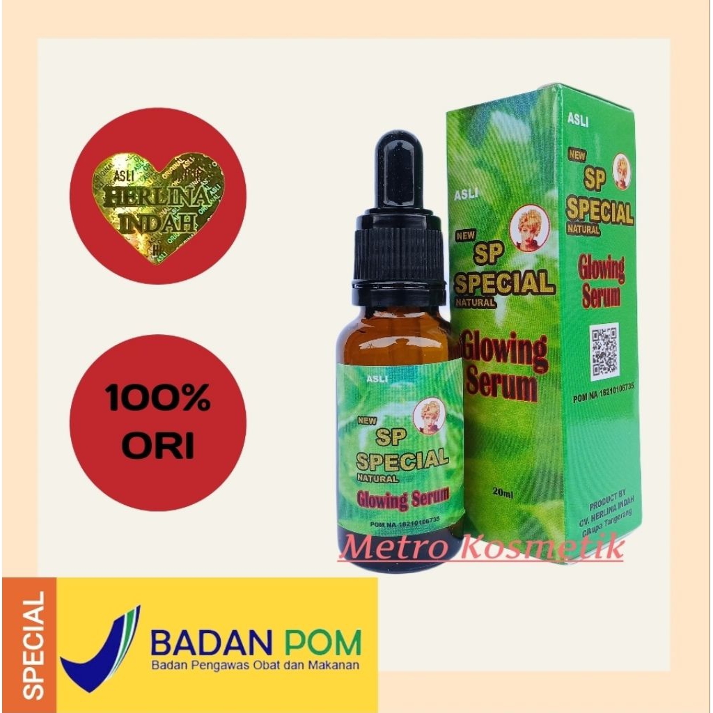 Serum SP Hijau Glowing herlina indah BPOM