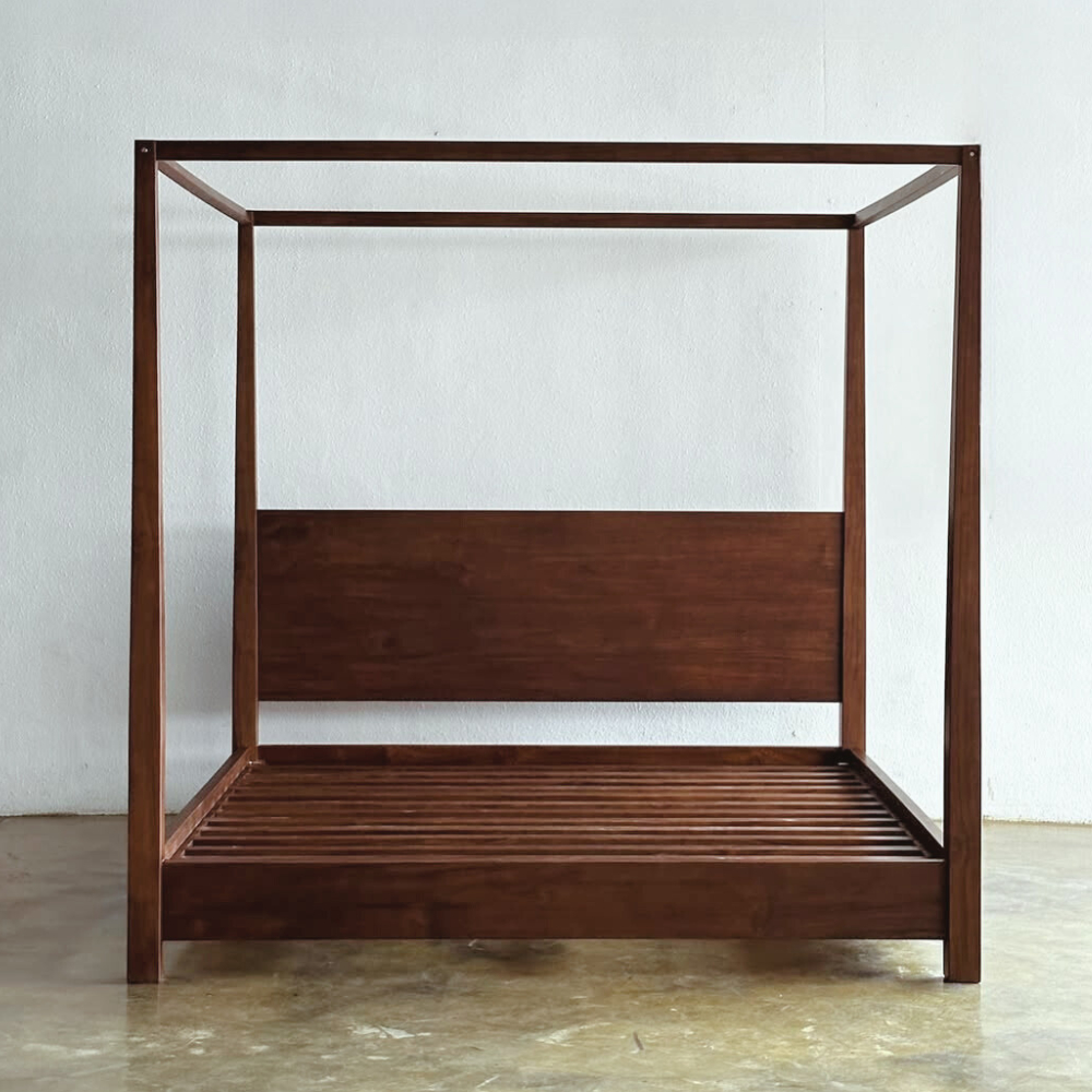 Salwa Dipan Tempat Tidur Minimalis Kanopi Kayu Jati