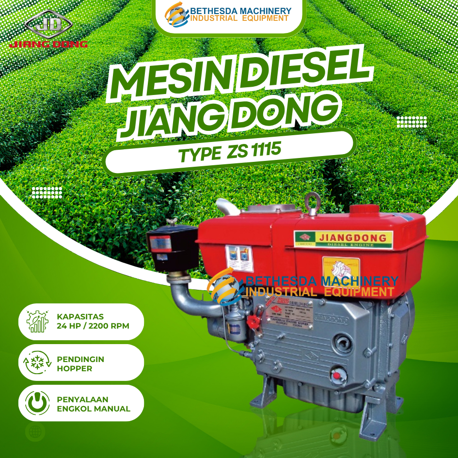 Mesin Diesel Jiangdong ZS 1115 24 PK Engine Penggerak 24 HP Hopper