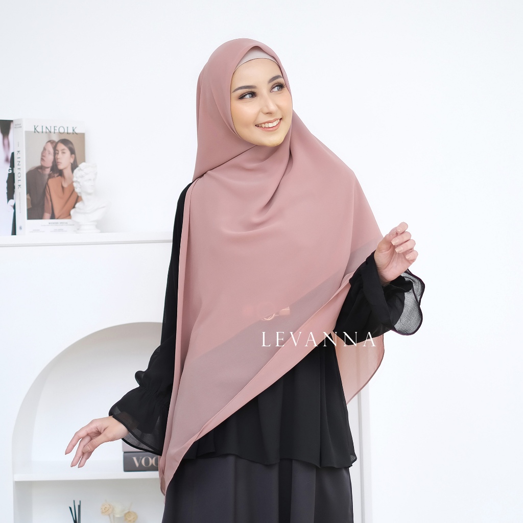 LEVANNA Yumna Zipper Square/ Hijab Zipper / Jilbab Instant / Hijab Viral/ Segiempat Resleting