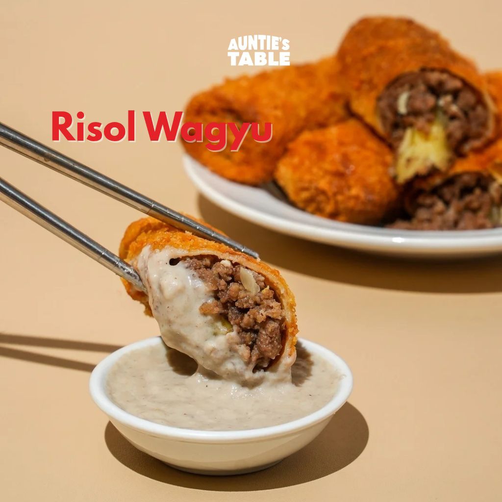 

Risol Wagyu Premiun dengan Sauce Truffle Mushroom isi 5 - Frozen siap Goreng
