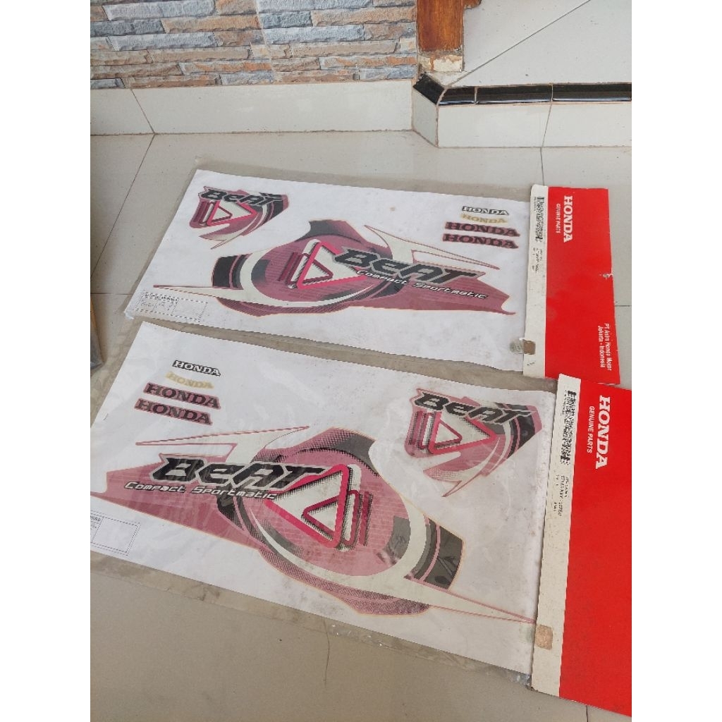 striping honda beat karbu pink original new old stok