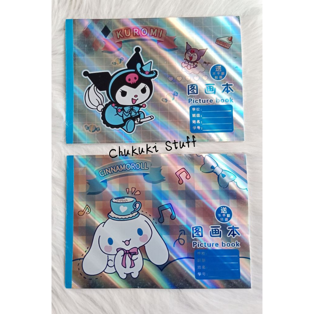 

Buku gambar free stiker dan lembar mewarna sanrio kuromi melody pochacco cinnamorol drawing book free sticker
