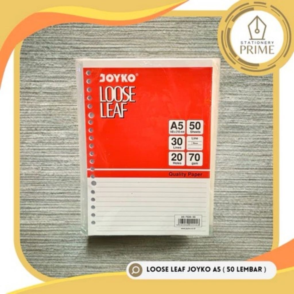 

Loose Leaf / Kertas Isi File Binder Joyko A5 isi 50