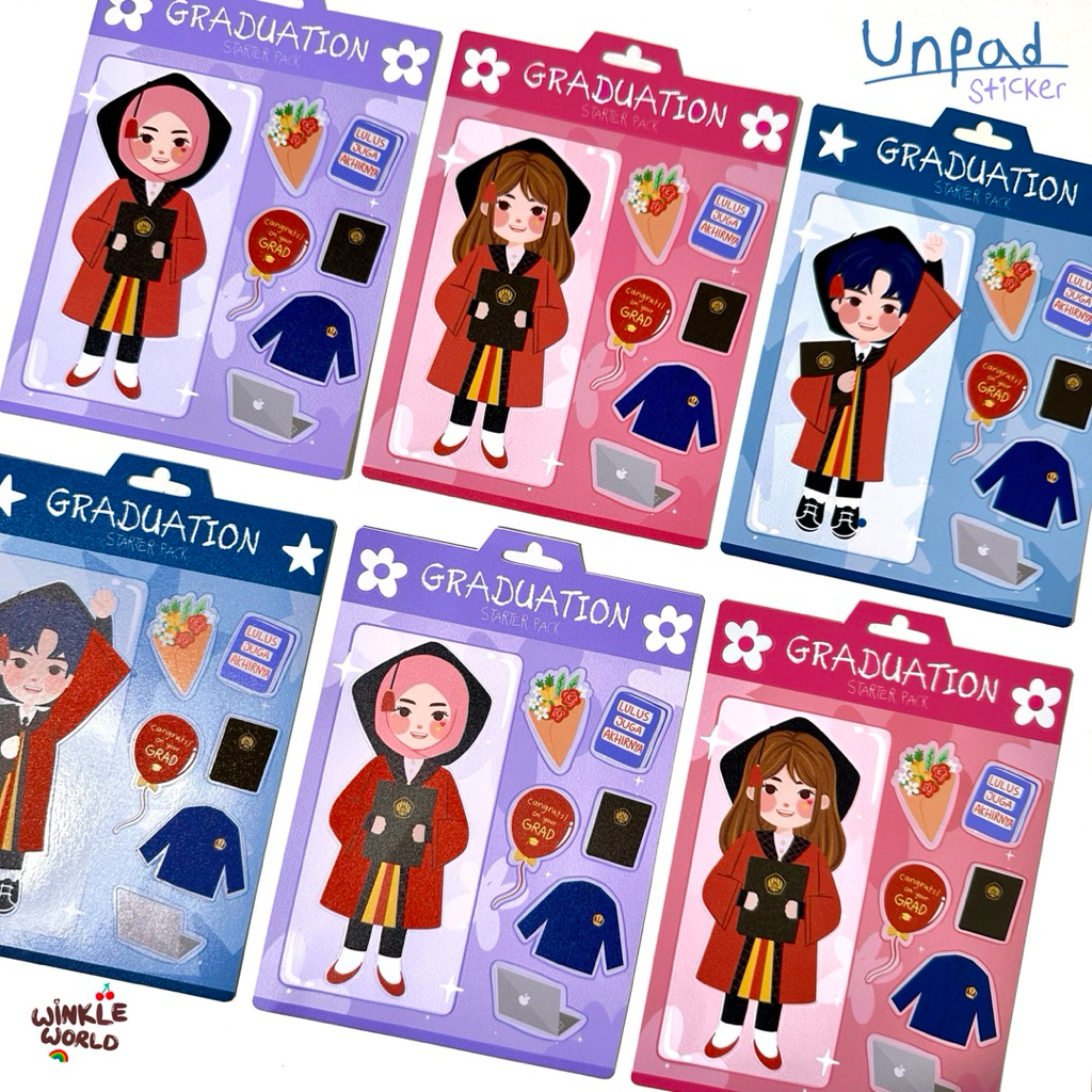 Sticker Sheet A5 Premium Wisuda / Sticker Graduation UNPAD / Sticker Sheet Universitas Padjadjaran /