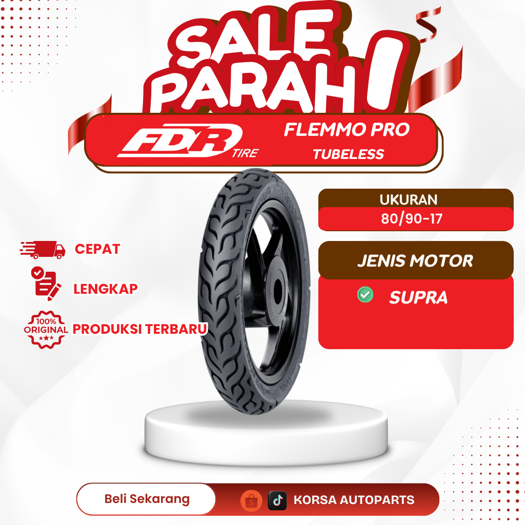 FDR BAN MOTOR 80/90-17 FLEMMO PRO TUBELESS
