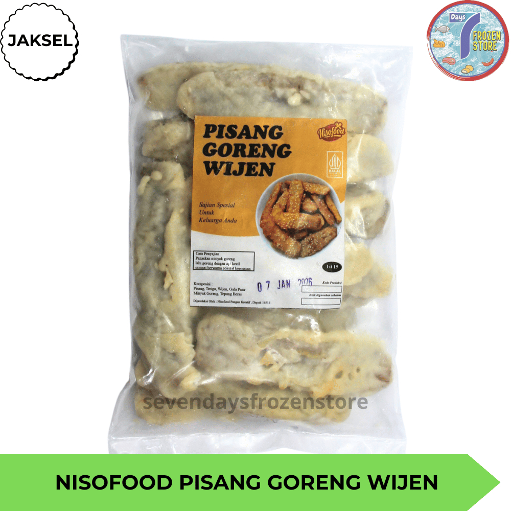 

Nisofood Pisang Goreng Wijen Beku Frozen Isi 15