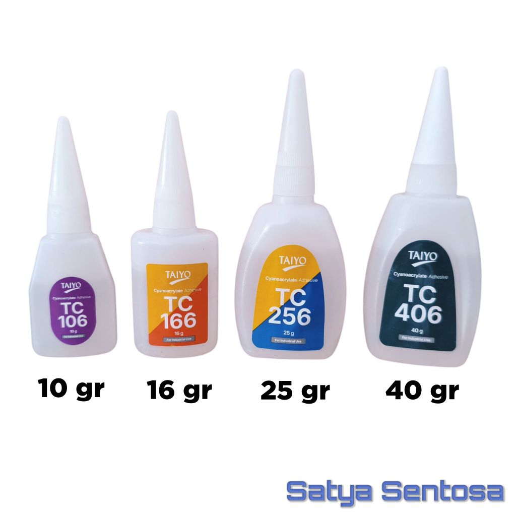 

Lem TAIYO Serbaguna Cyano Adhesive 10gr 16gr 25gr 40gr